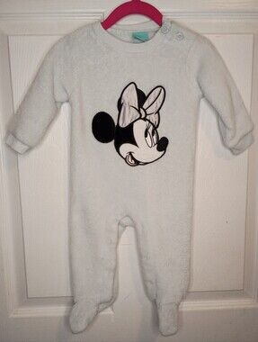 Disney Minnie Mouse Plush Footed One-Piece Size 6/9M